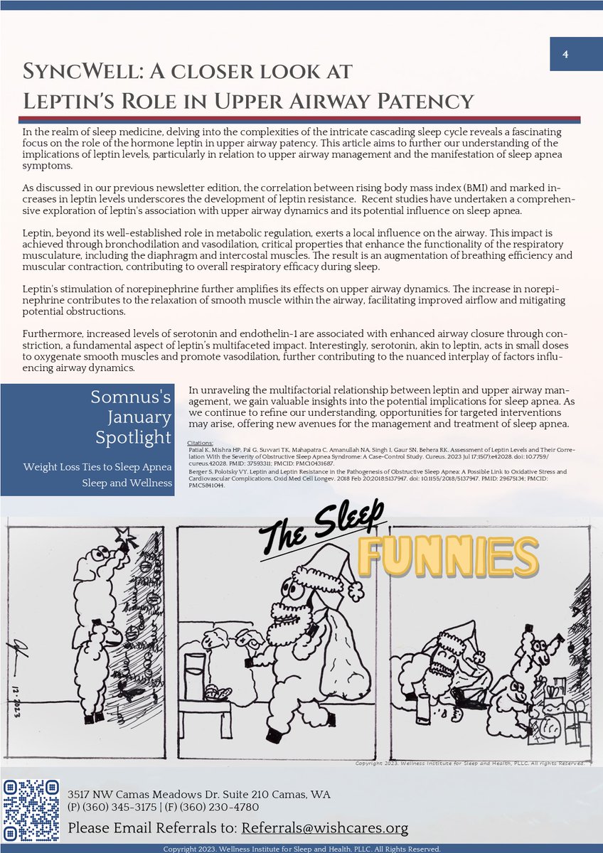 The December 2023 issue of Somnus Odyssey newsletter is now available:

#sleep #sleephealth #camas #spokane #SleepApnea