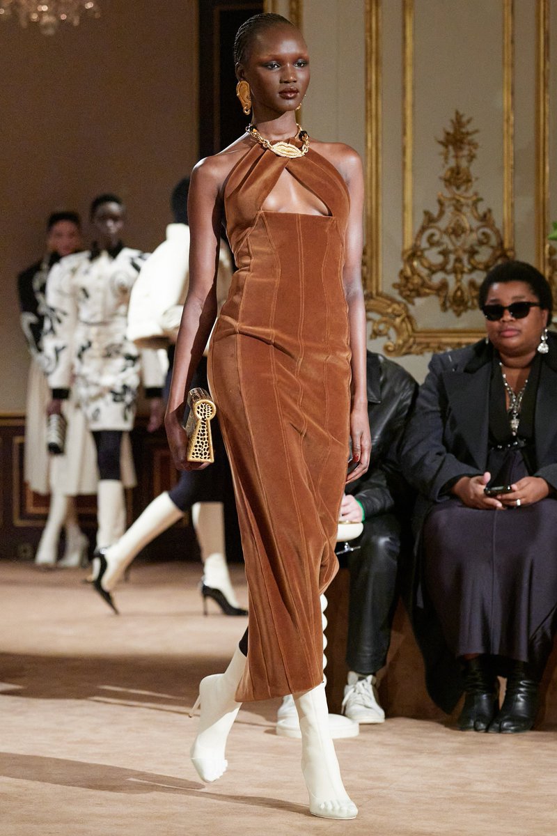 aya nakamura wearing schiaparelli fw23 rtw