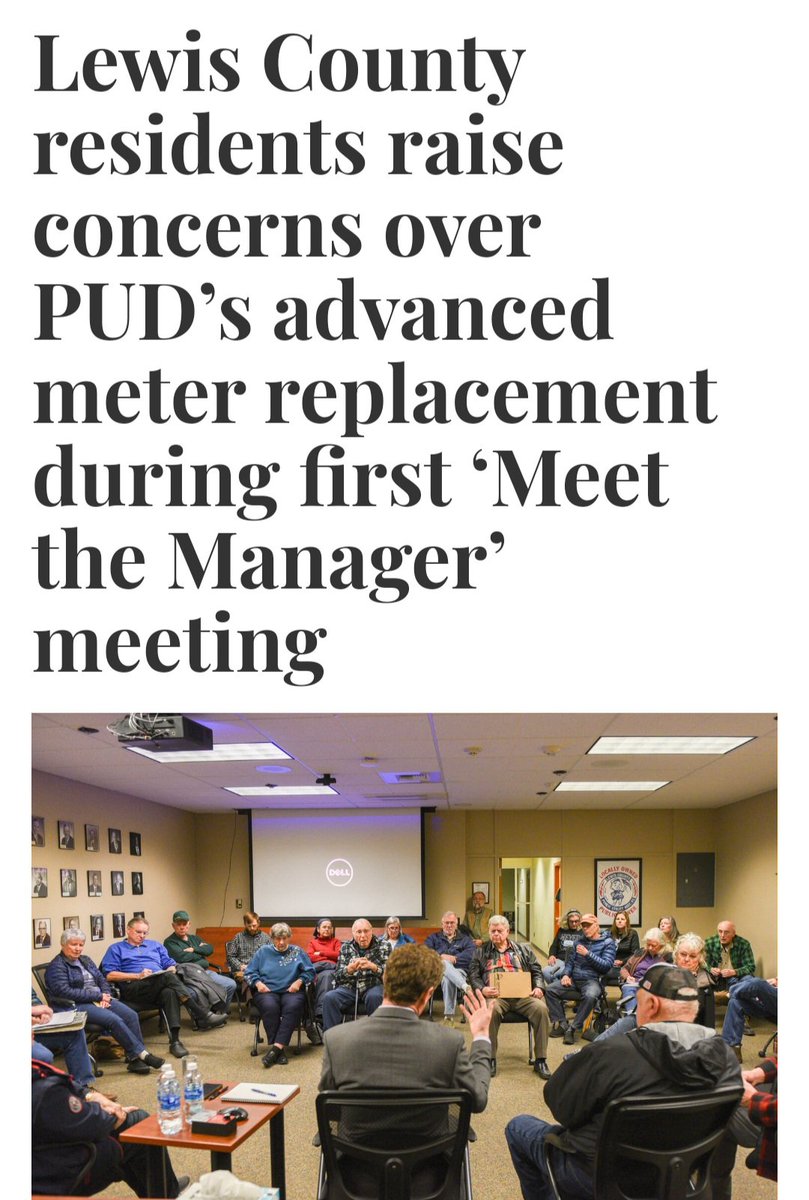 Susan_Dupres's tweet image. WASHINGTON STATE
Lewis County Residents Raise Concerns over PUD's Advanced Meter Replacement During First 'Meet the Manager' Meeting
By Owen Sexton, The Chronicle
#LewisPUD
#AdvancedMeteringInfrastructure
#SmartMeter 
#WeAreWAState
chronline.com/stories/lewis-…