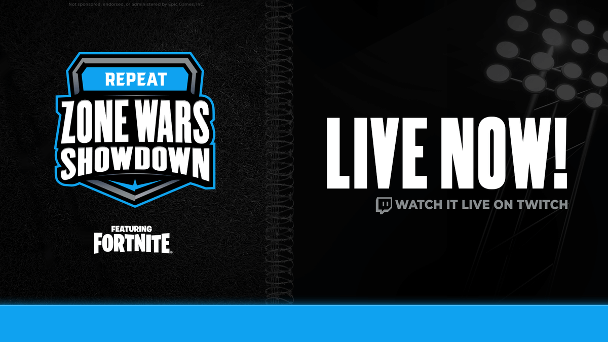 Repeatgg's tweet photo. 🕓The Zone Wars Showdown is now LIVE on the Repeat Twitch channel 🕓
🔗Watch here -> https://t.co/Le1FWoYMuY🔗
#Fortnite #ZWS #Esports https://t.co/7HO3gJUK1G