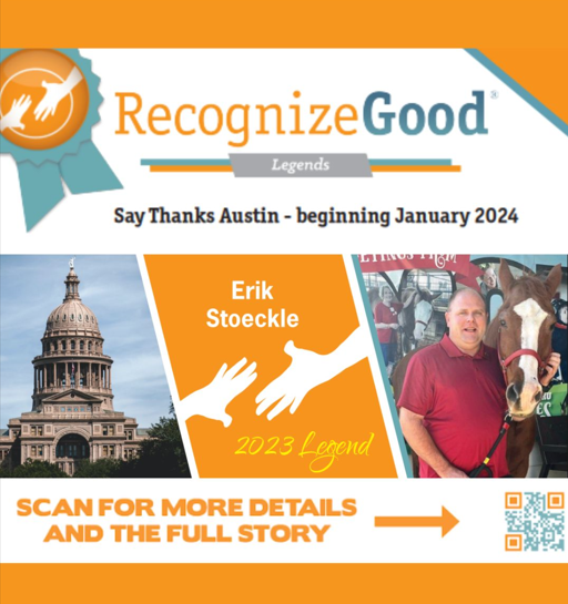 ROCKRideOn's tweet photo. 📷Exciting News! Our ROCK volunteer, Erik Stoeckle, is now a RecognizeGood Legend and is competing in a contest with 10 incredible Legends. The winner gets to pay-it-forward with a $10,000 donation! 📷
Vote HERE:
https://t.co/RPRLq1vk27... https://t.co/hu0k2YSliW