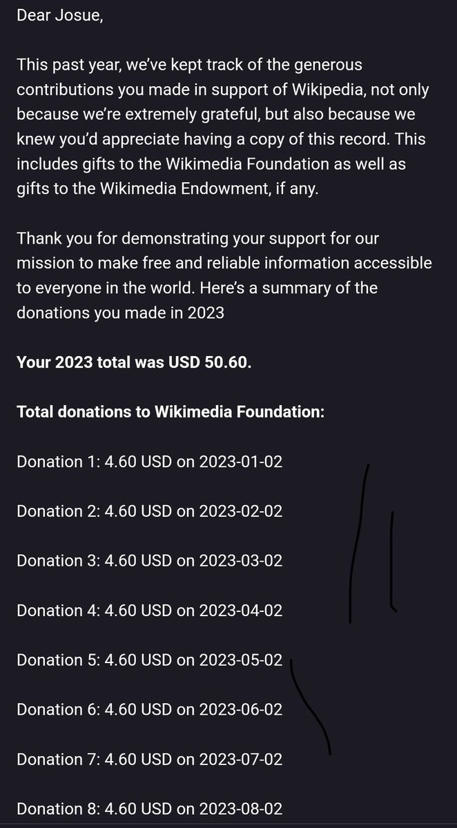 Im proud to support #Wikipedia and #freeinformation 🫶