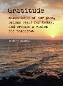 My word for this year is GRATITUDE!