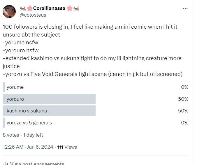 Corallianassa's tweet photo. ok time to sleep I wonder how the delicate equilibrium between angsty yuri enjoyers and raw fight merchants will be broken https://t.co/WZPlT2LOkB