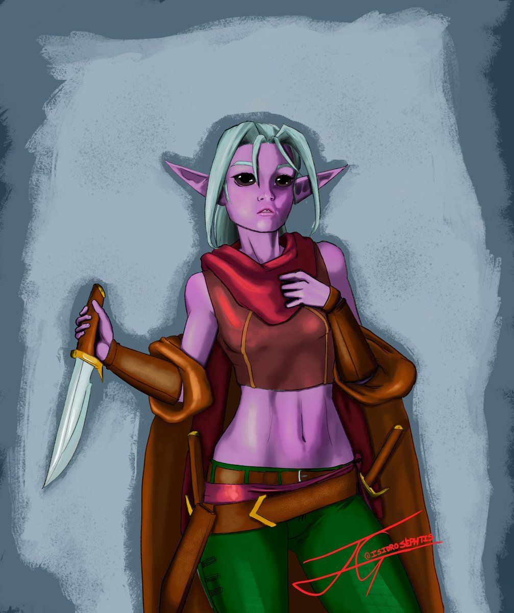 IsidroSephtis's tweet photo. Here's Sef, an aspiring Equitas that is a dark elf rogue, she follows Gaius and will do anything for him
#dndart #pathfinder2e #DnDcharacter #webcomic #pathfindercharacter #rogue #digitalart https://t.co/AoHOBl7B0K
