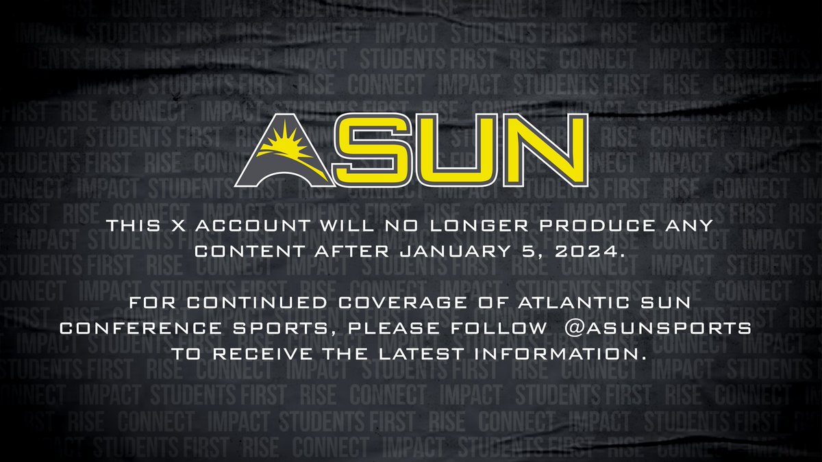 We're MOVING! 📲🚨 Be sure to follow @ASUNSports for all of the latest news around the league! #ASUNBuilt