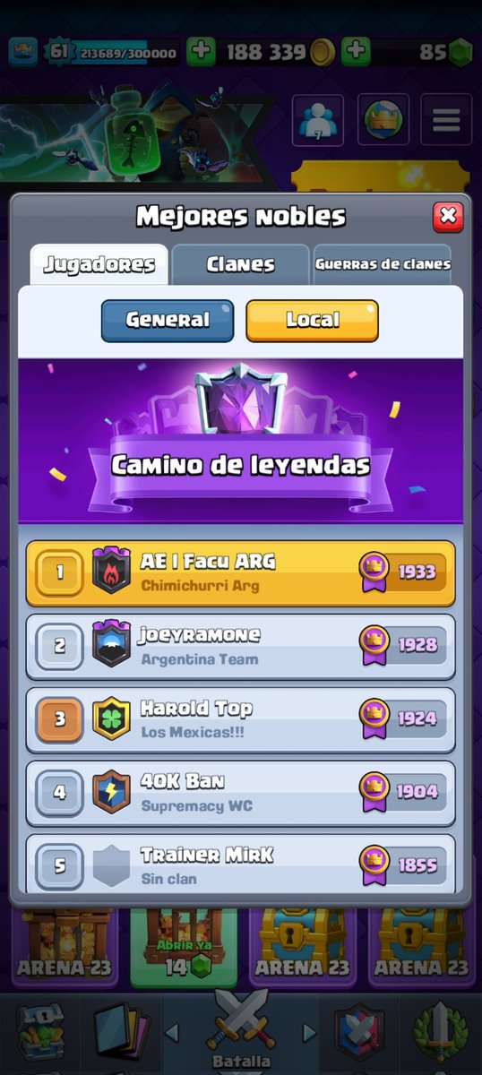 Un ratito libre para jugar y un top 1 de arg😝