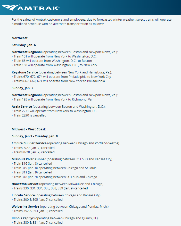 Amtrak Alerts tweet media