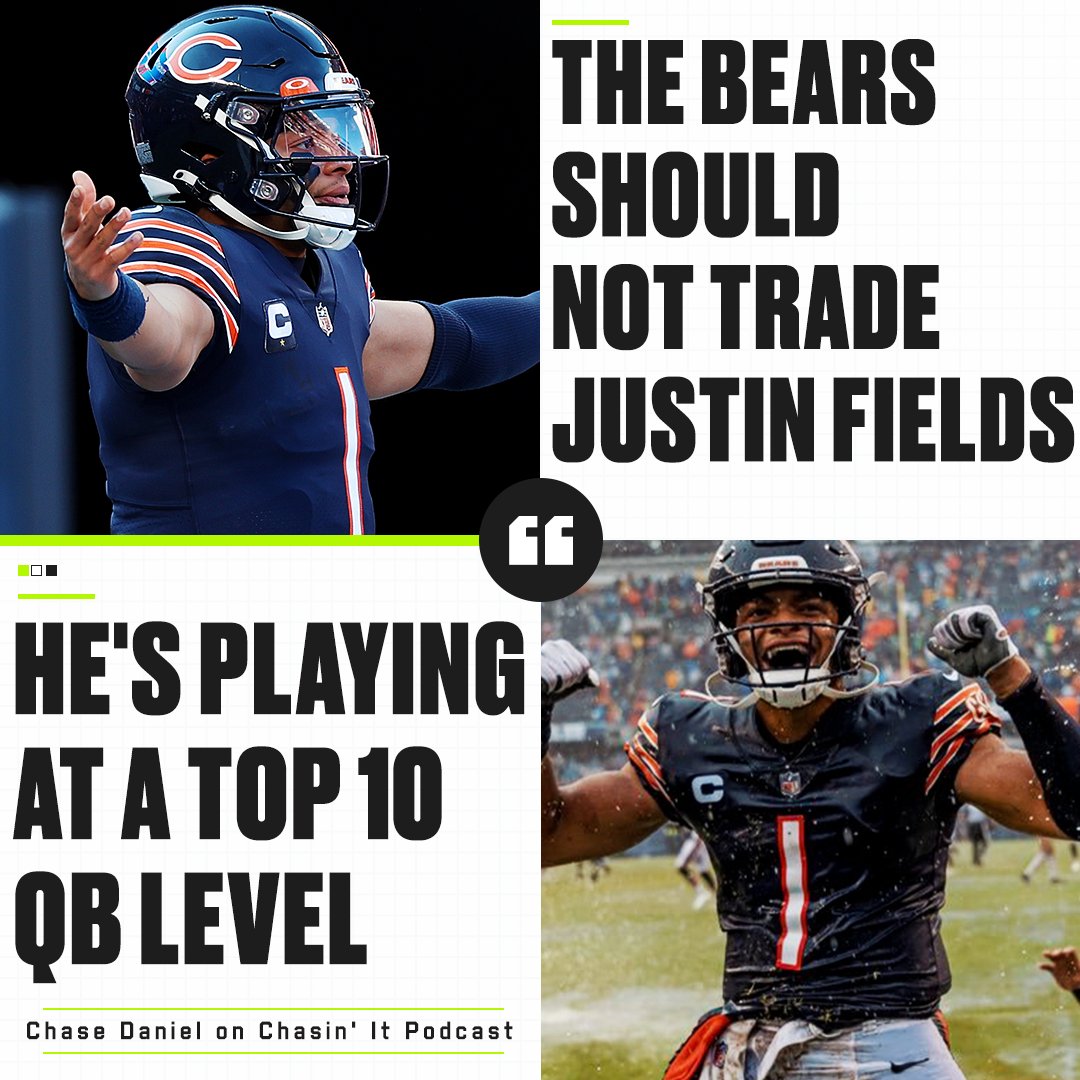The33rdTeamFB's tweet image. The Bears should continue to build around Justin Fields vs. drafting Caleb Williams, according to @ChaseDaniel &amp;amp; @wingoz 🐻⬇️