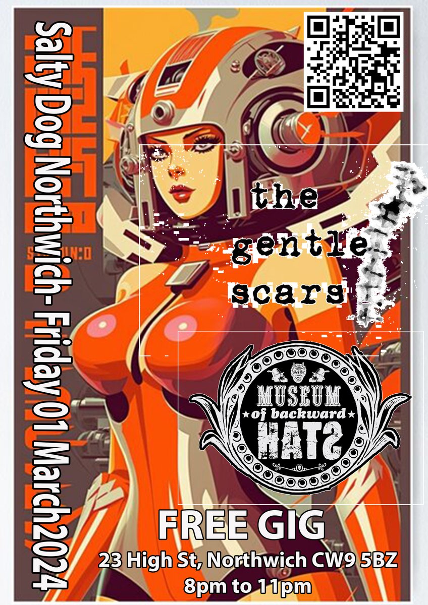 FREE GIG FREE GIG FREE GIG

We finally play the Salty Dog in Northwich
(23 High St, Northwich CW9 5BZ)

Friday 01 March 2024

In the company of The Gentle Scars

Bands from 8pm (Ends by 11pm)

and its a FREE GIG

Info: linktr.ee/museumofbackwa…