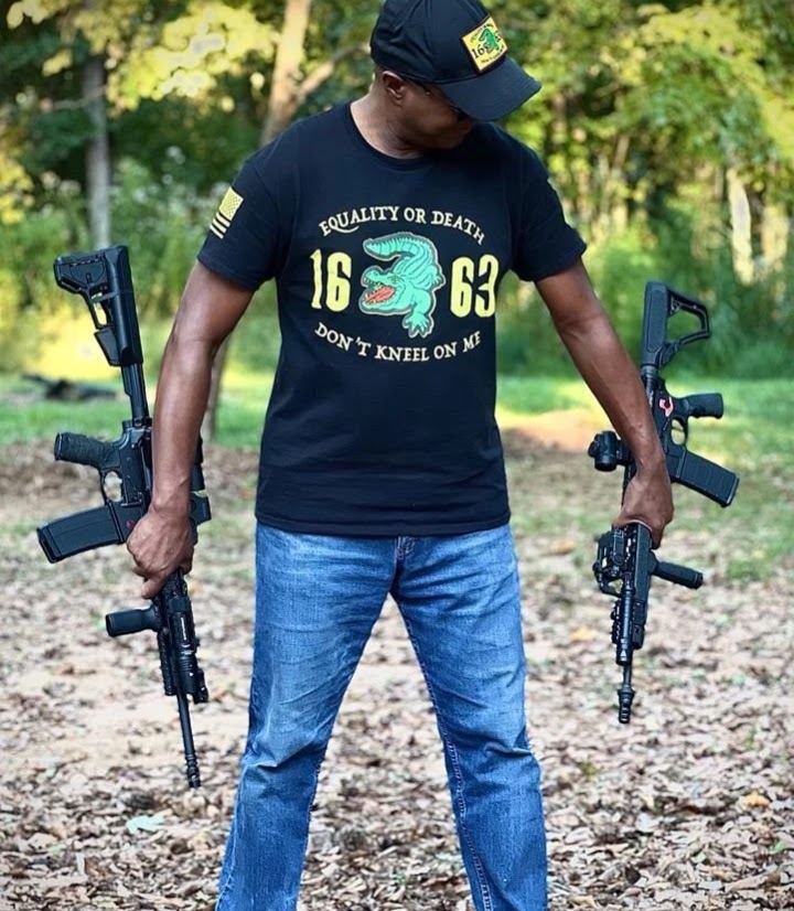 DexterPorter's tweet photo. So I am wearing one of my 1663 shirts, whose brand I designed, and trademarked and some random nut job on the plane wants to tell me the creator what my design means. #2A #secondamendment @naaganational #2ndAmendment #guns #ar15 #ak47 #Team1663 @Team_1663 https://t.co/jd4iYQ8wJQ