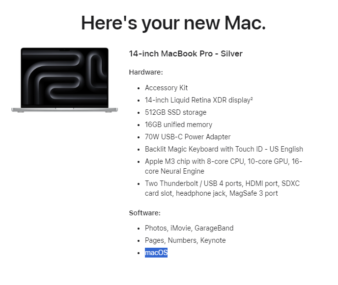 paytondev's tweet image. NO WAY?! APPLE BUNDLES MACOS WITH MACS?? IM SO HYPED OMG