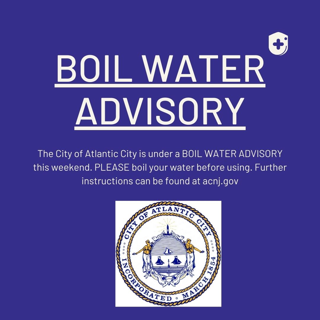 🚨🚨🚨BOIL WATER ADVISORY 🚨🚨🚨

The City of Atlantic City is under a BOIL WATER ADVISORY for at least the next couple of days. Please boil your water before using.

Further instruction can be found here ➡ acnj.gov/News/View/1752…