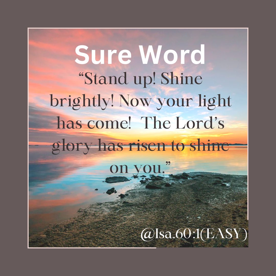 May your light so shine brightly that the world will notice you and kings coming to your rising.
Good morning…

Don’t forget to repost, like, share, and follow @sure_word_prophecy on IG for more sure Word of prophecies.
#godlyprinciples #knowgodforyourself