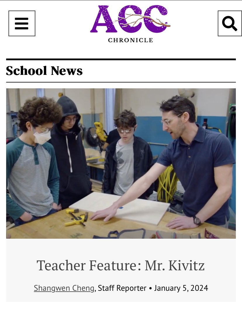 Another teacher feature is on accchronicle.net! Read about the awesome Jordan Kivitz, one of ACC’s engineering teacher <a href="/APSCareerCenter/">Arlington Career Center</a> <a href="/arlingtontechcc/">Arlington Tech</a>