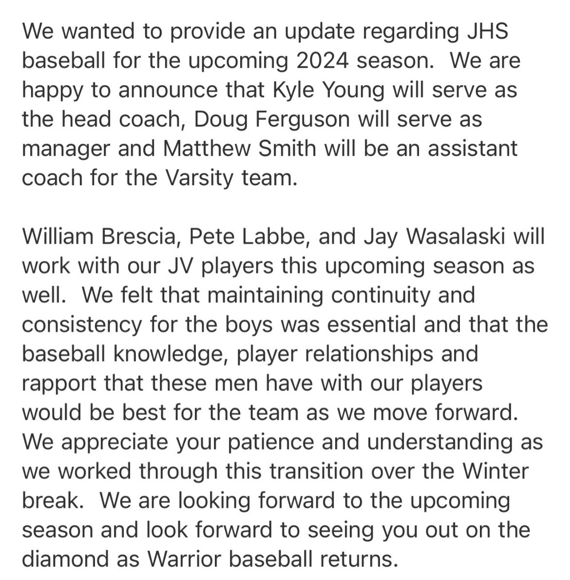 Jupiter Warriors Baseball tweet media