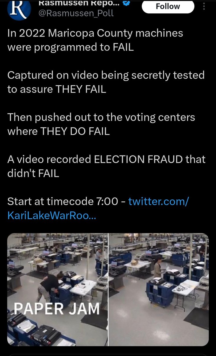 The 'secret test' angle is another one that will never not be funny to me. 'They' were genius enough to rig the election to within a point, but dumb enough to do it in full view of the live stream cameras. Makes perfect sense.