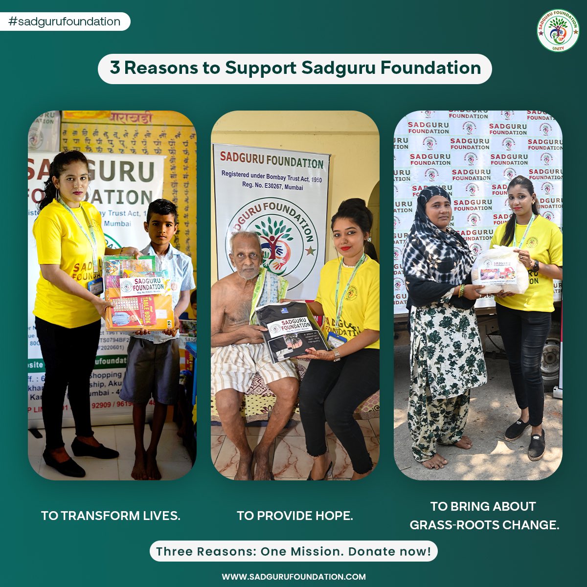 SadguruFdnUnity's tweet image. Join us in writing stories of hope.
.
.
#supportus #providehelp #bringchange #transformlives #donate #mission #education #rationkits #clothes #stationarykit #helpingothers #sadguru #foundation