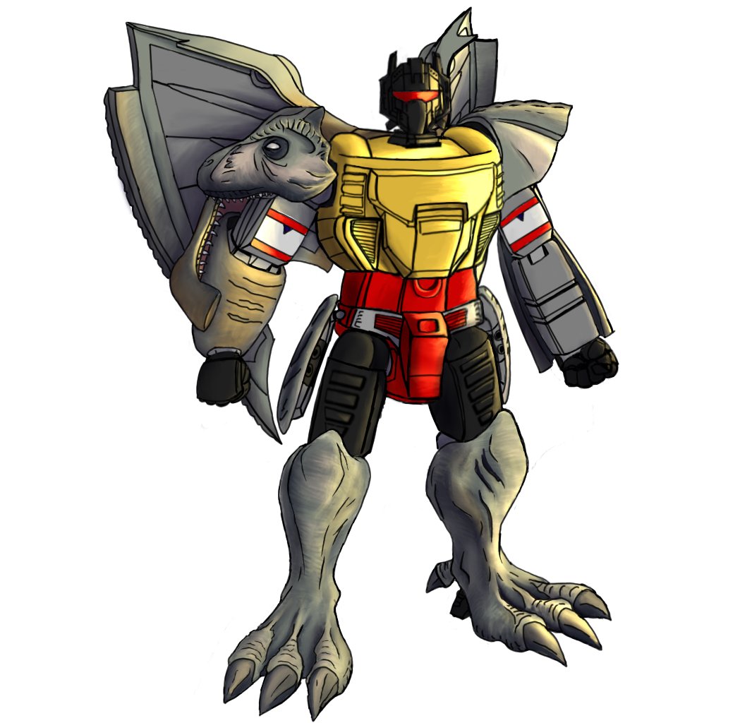 megamike75's tweet photo. I would have loved to see the G1 Dinobots appear in the Beast Wars tv series. Especially as organic dinosaurs, not the robotic ones. I plan to do rest of the team as well. Procreate for iPad #grimlock #Megatron #beastwars #Transformers https://t.co/i05pFj0WxC