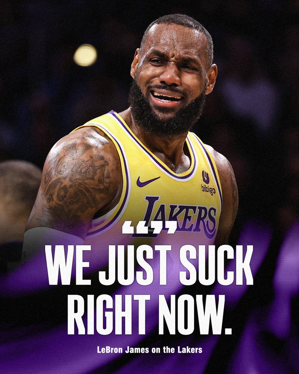 SportsCenter's tweet photo. LeBron James on the current state of the Lakers. https://t.co/CxIjrXNVKr