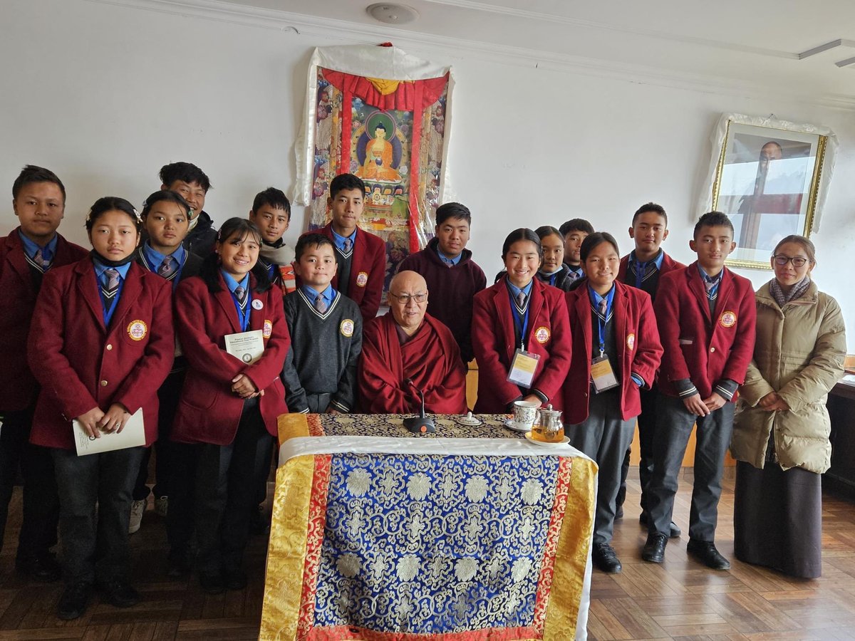 TibetanLibrary's tweet photo. 5 January 2024: Geshe la gave a short talk at Lha Charitable to their visiting student group from Tenzingang, Arunachal.The talk was on "Kindness and How To Be A Good Person" . https://t.co/cAJGBzQk8H