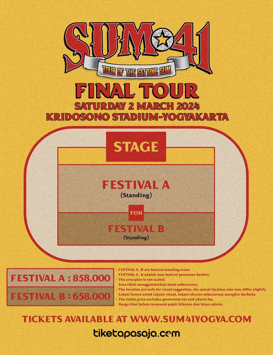 kolonigigs_'s tweet photo. ✅ RESMI: Jeng jeng! @Sum41 fix konser di Jogja tanggal 2 Maret 2024 bareng @endanksoekamti dan @rocket_rockers 🔥

More info: @WildGroundFest https://t.co/6JQc6R0MBz