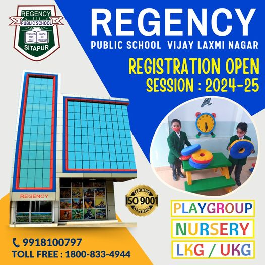 RegencyLaxmi's tweet photo. REGISTRATION OPEN
SESSION 2024-25
Playgroup / Nursery / LKG / UKG
.
Specialized Kindergarten
.
PLAYGROUP
NURSERY
LKG / UKG
Regency Public School Vijay Laxmi Nagar
Toll Free :-1800-833-4944
Contact :- 9918100797
#sitapur #registration #playgroup #education #playgroupschool https://t.co/Ar4Qm3x3sW