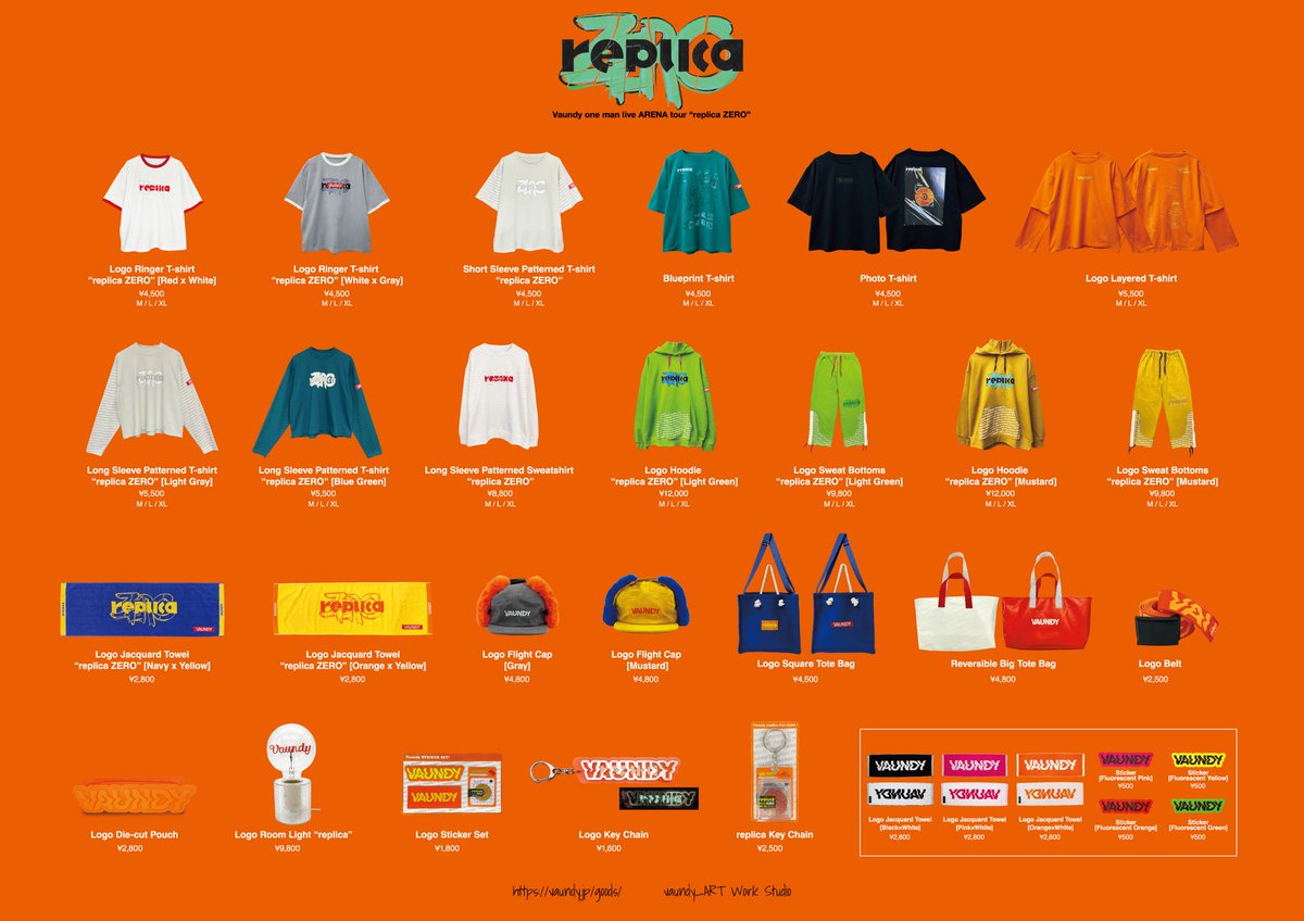 Vaundy “replica ZERO” OFFICIAL GOODS 販売中!! 会場駐車場横の
