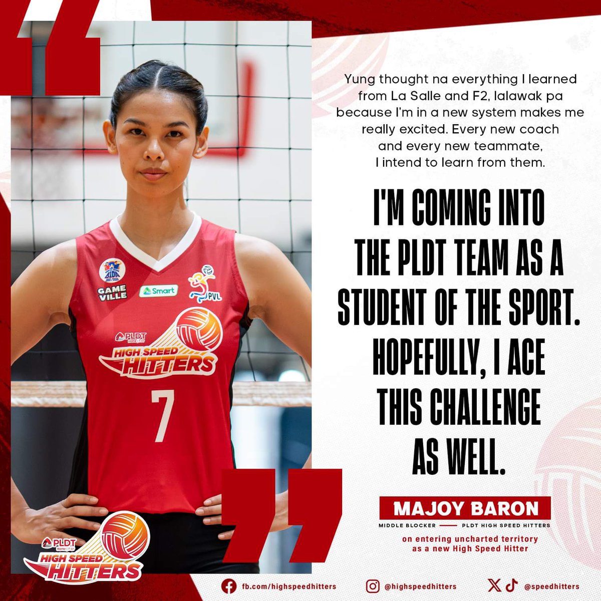 What a great mindset from Majoy Baron! But we are sure we, as a team, have things to learn from you and Kim Fajardo as well. Let's make it a sharing of best practices! ❤️‍🔥🏐🛜 #PLDTGameTime