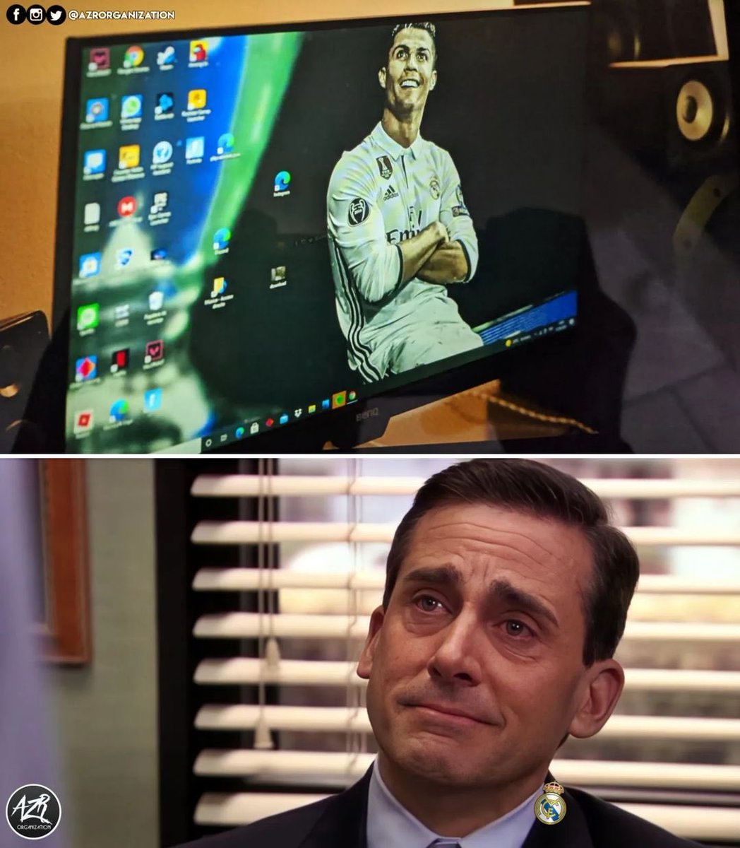 CristianoXtra_'s tweet image. Cristiano Junior has Wallpaper of his Dad in Real Madrid Jersey on his Computer 🤍