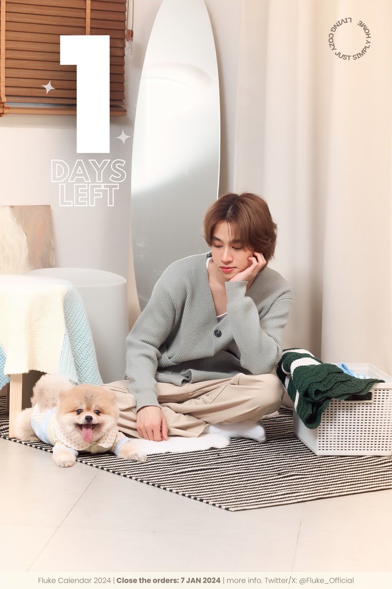 𝟏 𝐃𝐀𝐘𝐒 𝐋𝐄𝐅𝐓
#FlukeCalendar2024

📆 Pre-Order : Today - 7 Jan 24
💰 Price 899 THB.

Domestic shipment (Thailand)
🔗 : forms.gle/f2mwt6E8ZNvMHe…

International shipment
🔗 : forms.gle/4veSqSUvxBre8Q…

Detail
🔗 : sites.google.com/view/fluke-cal…

#เจ้าแก้มก้อน
#fluke_natouch