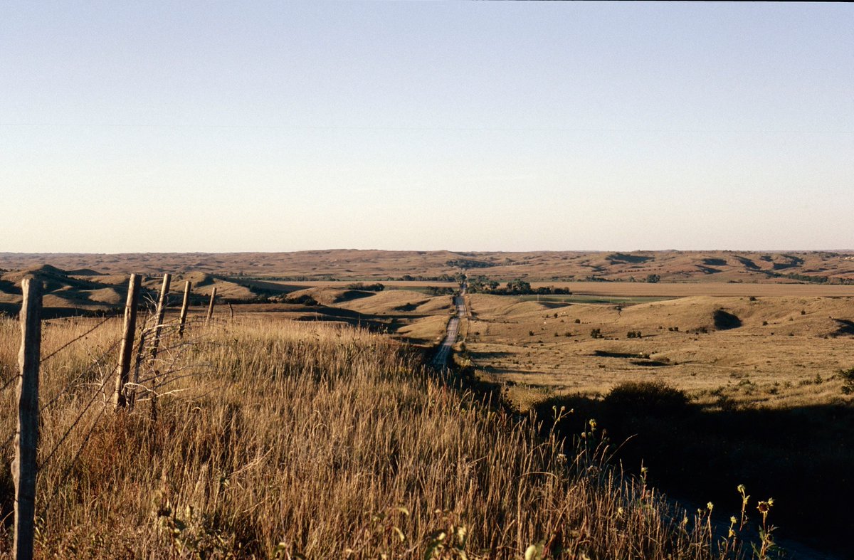 End of a long field work day, at a loess site looking north into the Sandhills. Fall 2000, I believe