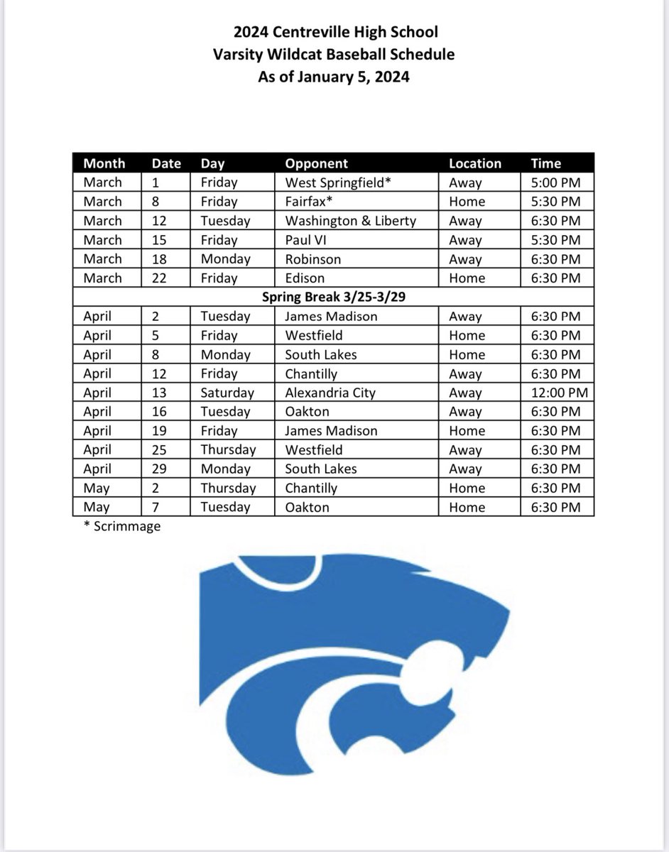 Centreville Baseball tweet media