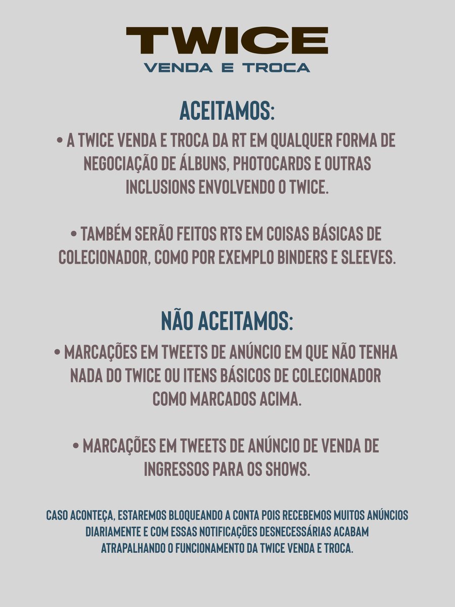 TWICE VENDA E TROCA tweet media
