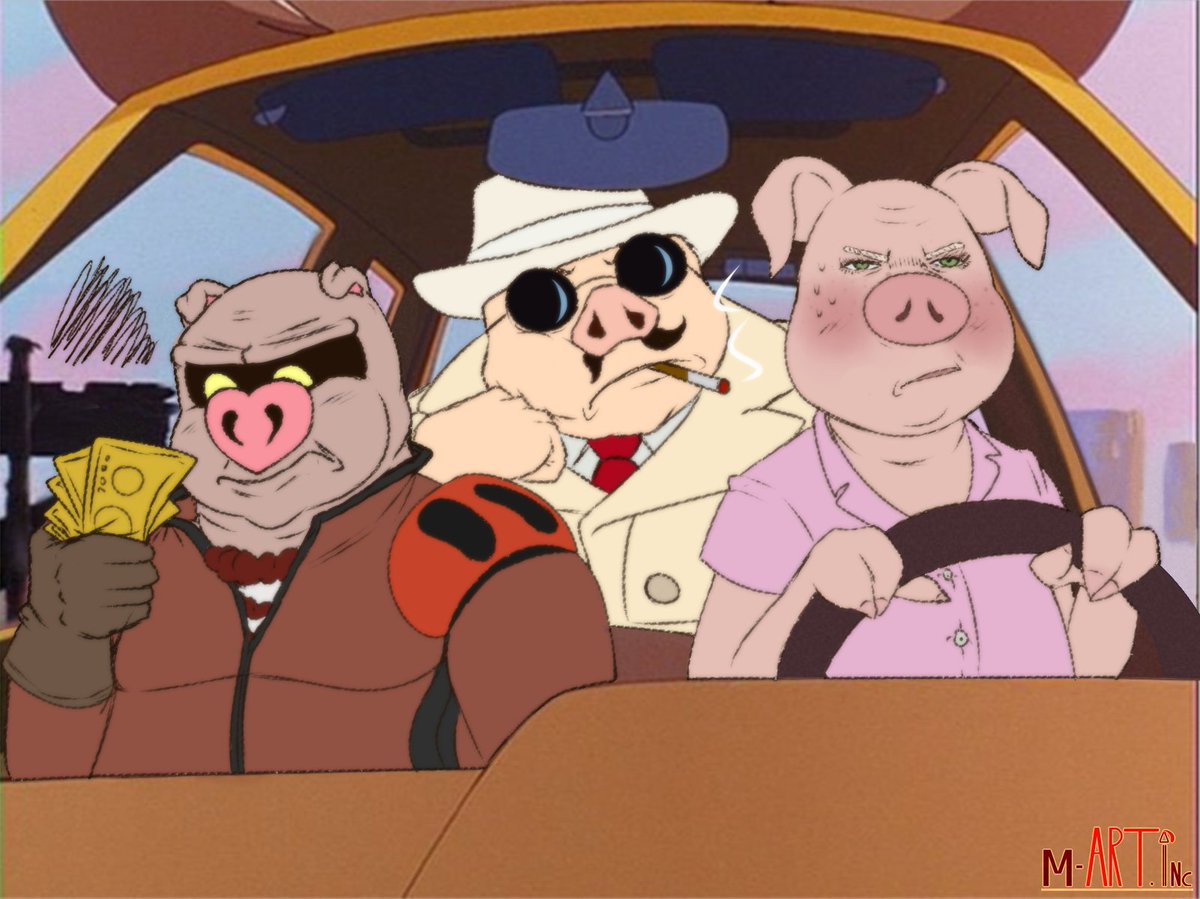 MerBleue666's tweet photo. 🐷My three favorite animated pigs 🐷
I couldn't miss the opportunity to draw Rosita angry
#crossover #starfox #sing2016 #porcorosso #pigmadengar #arttrend #armeme #comfortcharacter https://t.co/N2TbcAP4Fl