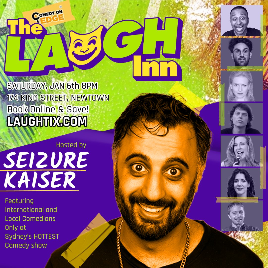 🎉 Saturday will be a hilarious evening out at the Laugh Inn Comedy Club! 🎉
Book now at Laughtix.com 

#sydney #sydneynightlife #sydneycomedy #comedy #standup #improv #sydneysaturday #newtown #innerwest #sydneythingstodo #sydneythings #sydneylocal #sydneyevents
