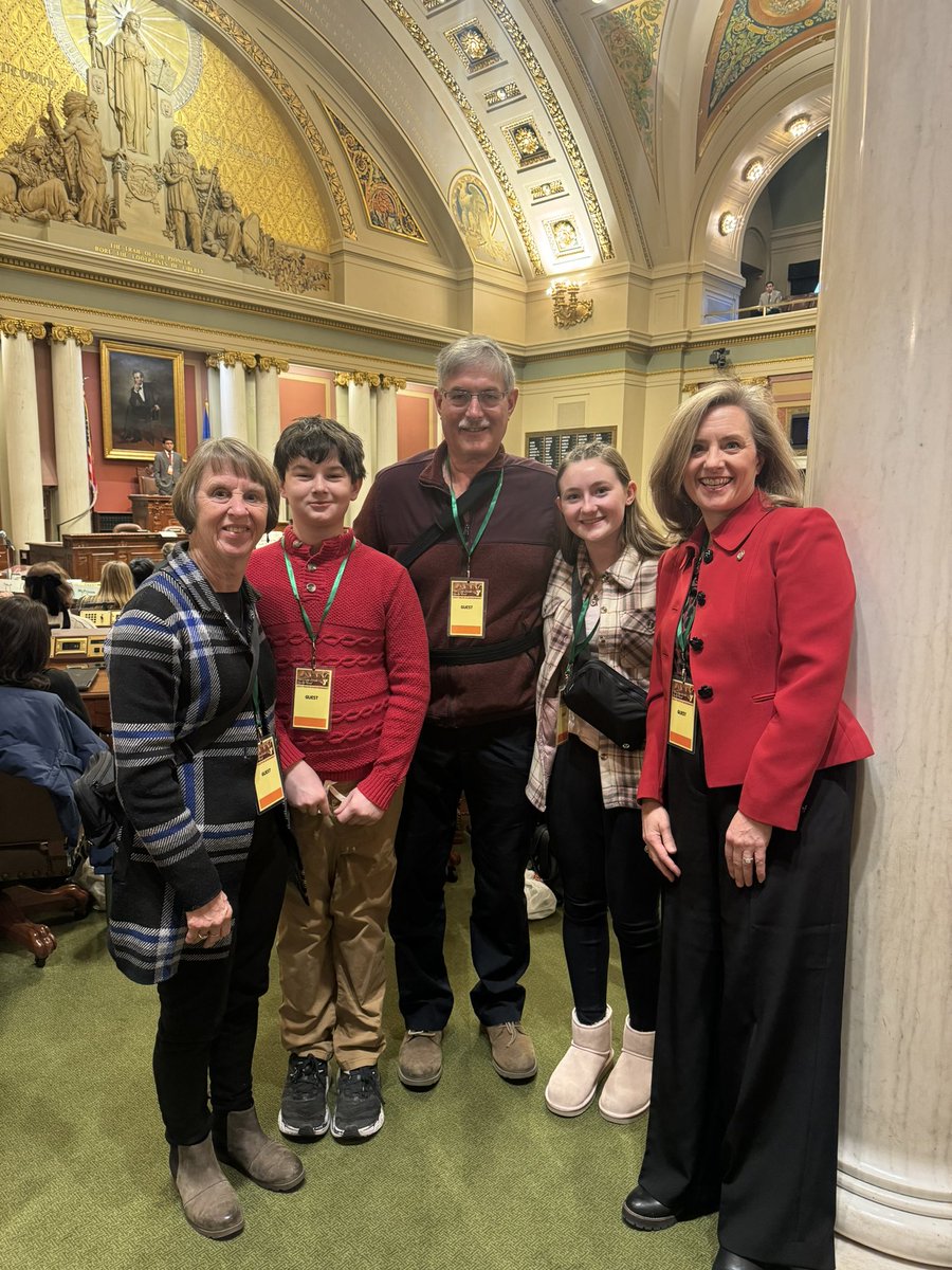 KRobbinsMN's tweet photo. It was so fun to see @ymcayouthvoice Youth in Government in action at the Capitol today and see students and families from my district! The students are working hard, having fun and learning the mechanics of making gov’t work! https://t.co/I1UI6Y9Q85