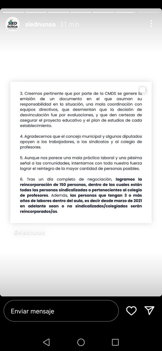 tomateverdes's tweet photo. Gran logro de sindicato de trabajadores de Ñuñoa https://t.co/tWxjP8xPn4
