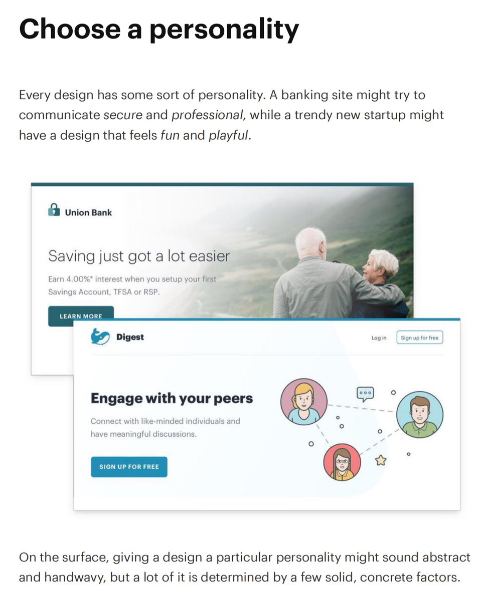 0necontroller's tweet photo. Discovering how UI elements convey personality is mind-blowing! 🚀 Colors set the vibe (safe, fun, sophisticated), border radius defines the mood (neutral, playful, formal), and font types bring character (elegant, classic, playful). 🎨✨ #RefactoringUI #DesignInsights https://t.co/0N0giwdDGw