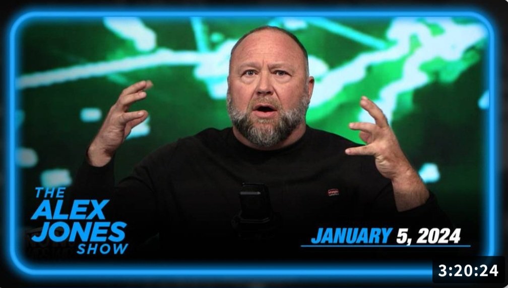 🔥 MUST SEE FULL FRIDAY SHOW! Roger Stone, Robert Barnes, Steve King, Andrew Meyer and More Will Cover All The Incredible News of Our Time! — FRIDAY 01/05/24
#TheAlexJonesShow #AlexJones #AlexWasRight #RogerStone #FridayThoughts #RobertBarnes #News #TrendingNews #WorldNews