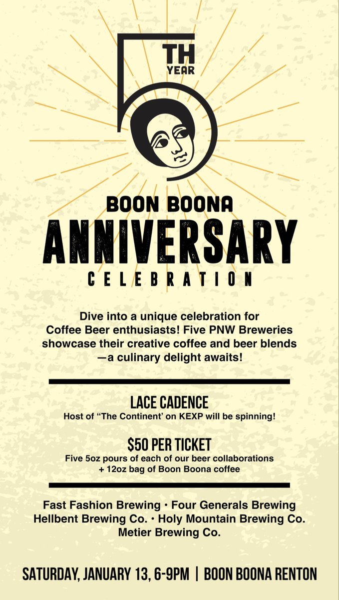 5 YRS!!!! Come celebrate with us!! Limited tix <a href="/LaceCadence/">Lace Cadence</a> gonna play some African hits for us!