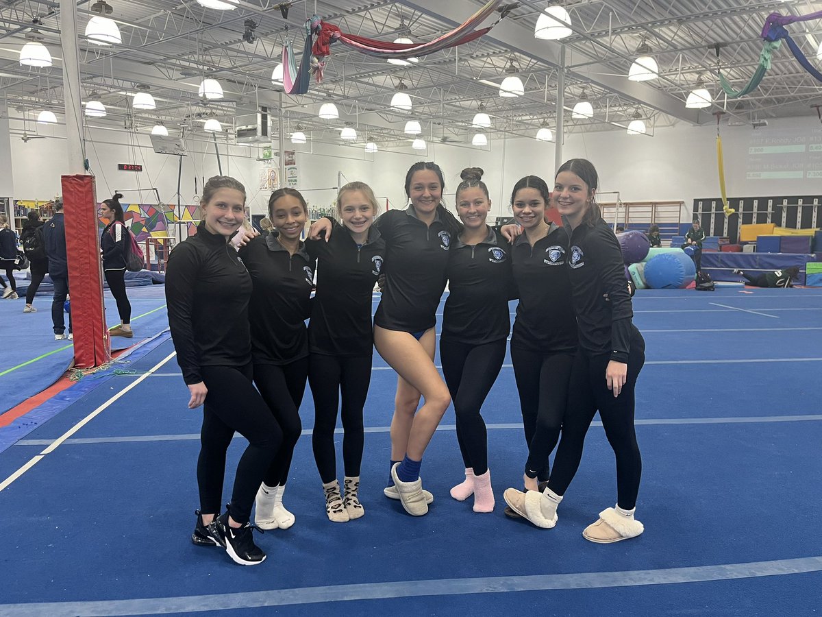 gymnasticsdevil's tweet photo. Second meet of the season ✅ 
Katie placed 9th on floor! The girls got their highest team score in 2 years! https://t.co/xBv4MeqoEY