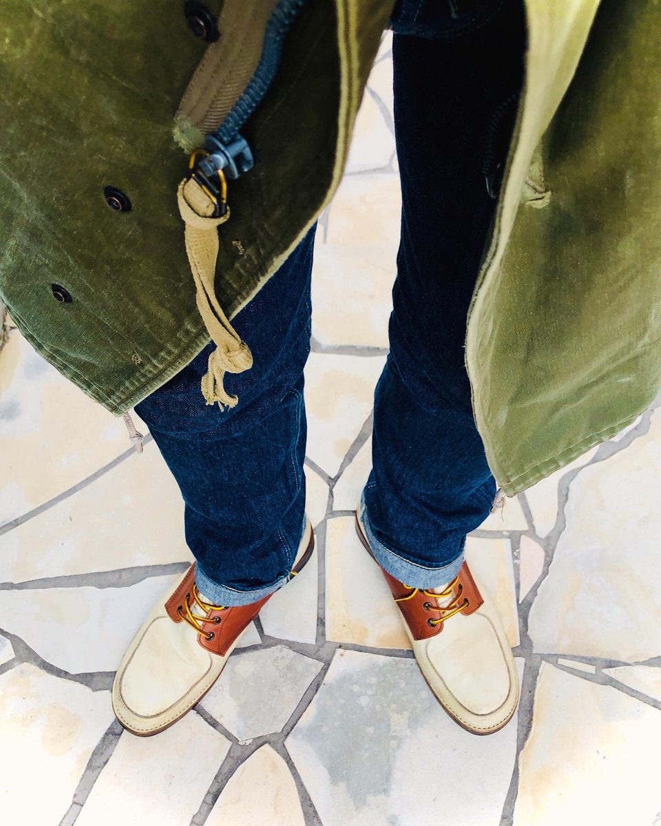 kunn_denim's tweet image. こんにちはー
久しぶりのデニデニ
ダナーの2トーンとM51似合うよね

今日もよろしくお願いします！

#danner 
#ダナー
#バズリクソンズ
#シュガーケーン
#ウエアハウス