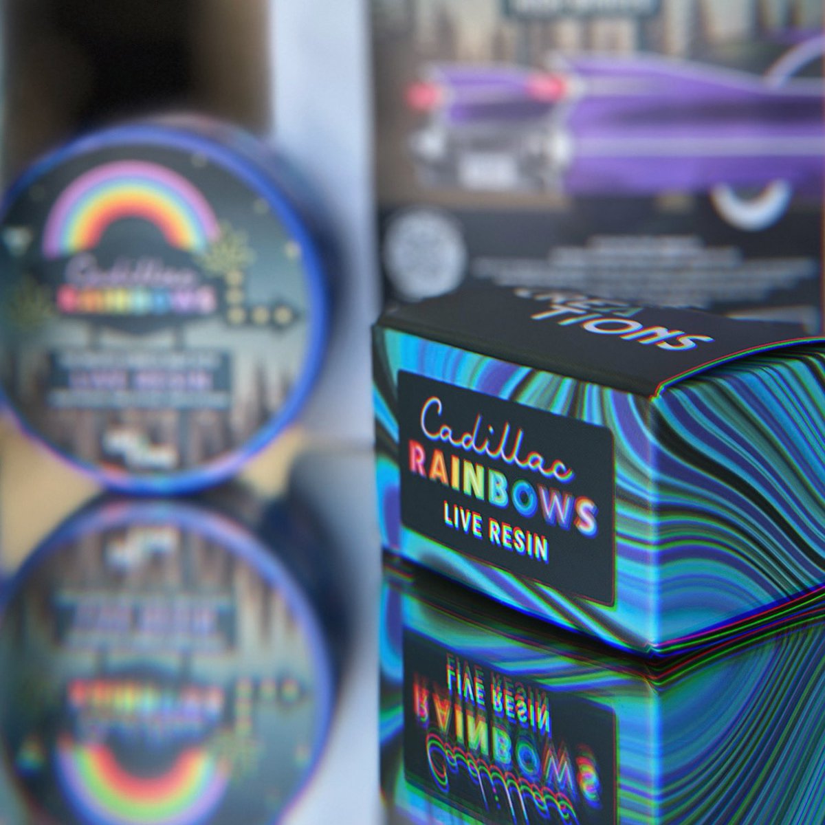 New branding work dropping soon for High Minded &amp; <a href="/exploretimber/">Timber Cannabis Co.</a>! 

Cadillac Rainbows flower, pre-rolls, live resin, live resin gummies, &amp; live resin carts 🌈🪩✨

Cant wait to show off the full product line 😍