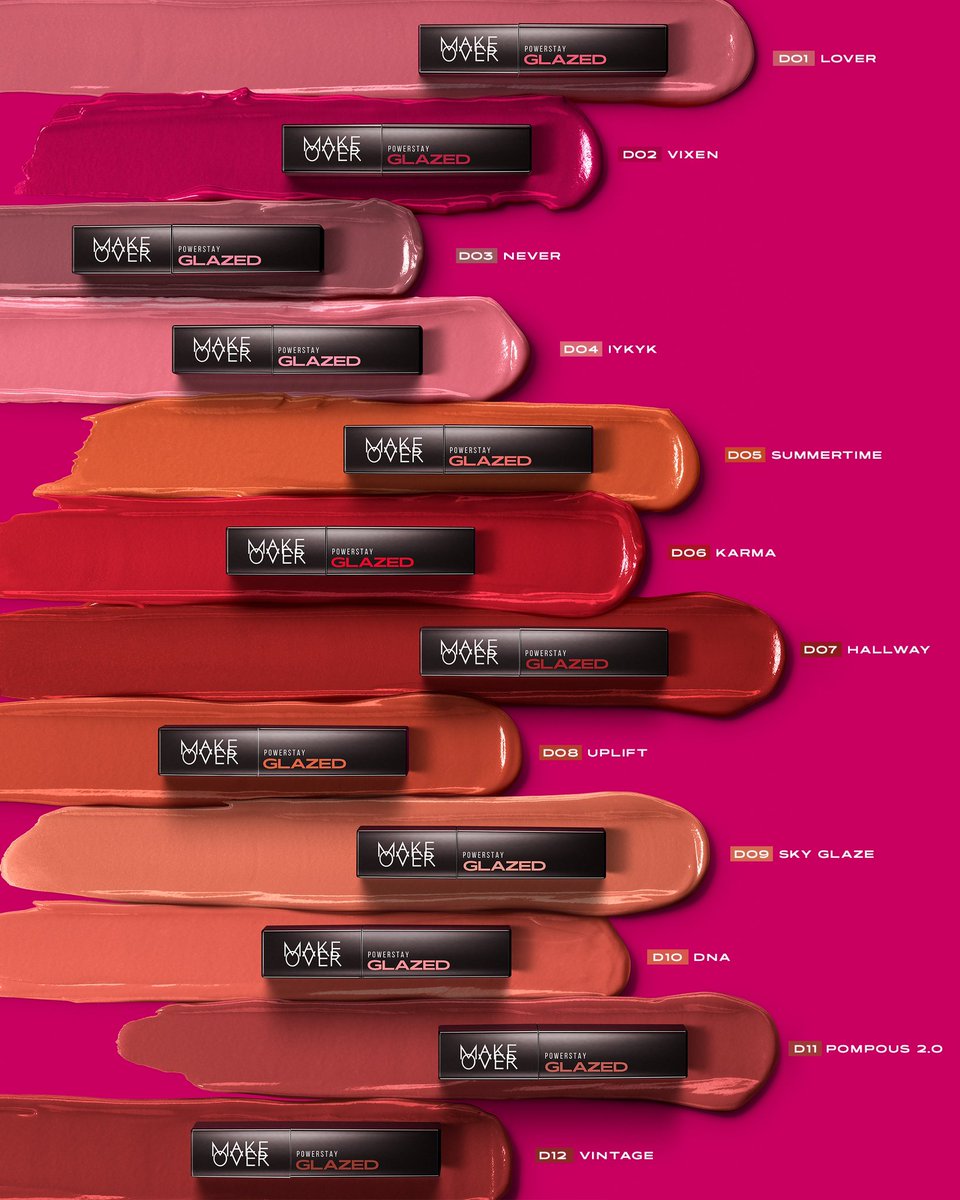 makeoverid's tweet photo. POWERSTAY GLAZED LOCK LIP PIGMENT yang lagi VIRAL!π
Ini dia swatch dari 12 shades lip glazed yang bisa kamu pilih Gorgeousπ
Shade lip Glazed favorite kamu apa?π
#MakeOverGlazed https://t.co/PDAsBY8rU6