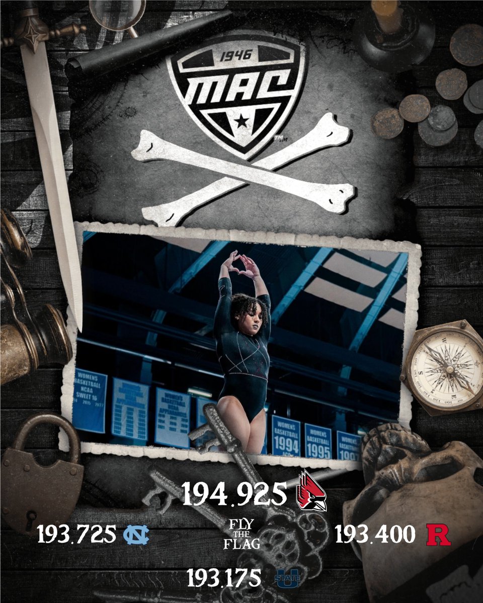 FLY IT, CARDINALS!!!🏴‍☠️

<a href="/BallStateGYM/">Ball State Gymnastics</a> goes into Chapel Hill and takes down North Carolina, Rutgers, and Utah State to start the 2024 season!👌

#ChirpChirp | #MACtion