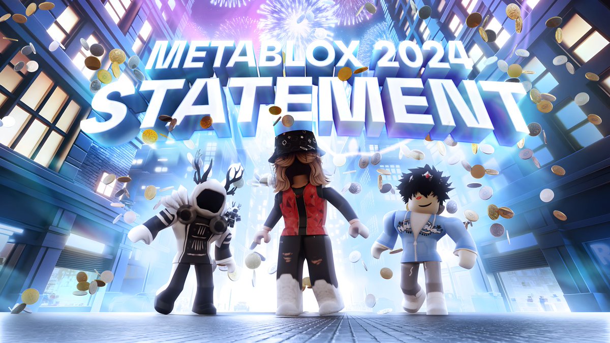 MetaBloxGames's tweet photo. Thank you to everyone involved and our amazing community for your unwavering support these last two months since launching MetaBlox and setting the foundation for growth.

As we slide into Q1 2024, MetaBlox is gearing up for an incredible year in the Roblox and Web3 ecosystem. 

Gaming Ecosystem
We're particularly excited about launching our new games including a roleplay style game and another unrevealed title. The cyberpunk themed battlegrounds game is setting up for launch as well!

All of these titles will be pushed massively on the Roblox platform. 

Staking platform
Our upcoming staking platform promises to enhance revenue sharing for all holders, marking the next phase of our flywheel. As soon as the audit is finished, we will release the platform.

Stay tuned for more as we are going into 2024. We’re excited for what’s coming! 
#GameFi #Web3Gaming #DeFi $MBX