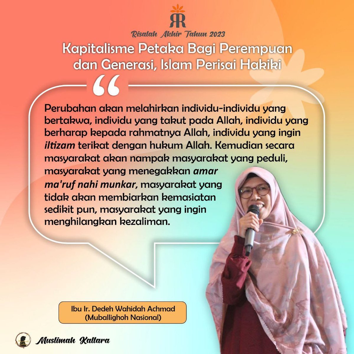 iwungbitung1's tweet photo. Brgsiapa mencemarkan kehormatan diri saudaranya, maka Allah SWT akan mencampakkan api neraka melalui mukanya di akhirat nanti (HR Tirmidzi)   Mari Dakwahkan Islam 
#KapitalismeSengsarakanUmat
#KhilafahPerisaiHakiki
#Khilafah https://t.co/2EnZ6JkiyH