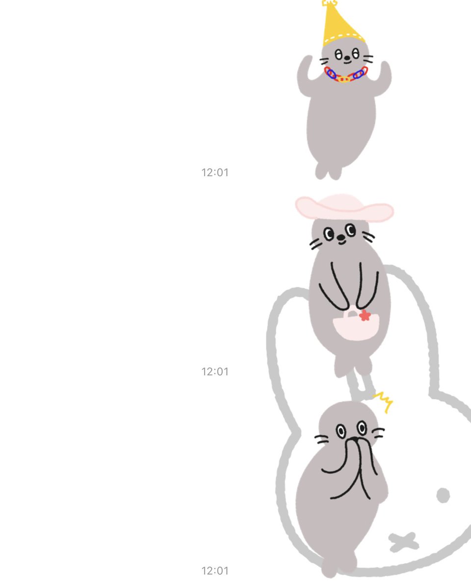 10000_ichiman's tweet photo. あけましておめでとうございます！
今年はイラスト更新頑張りたいです🥲

新しいLINEスタンプ出来ました！
心地よいあざらし(メッセージなし)
https://t.co/5l1ZPDW8TE

心地よいあざらし メッセージ！(カスタム)
https://t.co/XQ2p2WfbzS
初のカスタム挑戦です☺️

#LINEスタンプ #ゆるいイラスト https://t.co/cpgQOIlcer