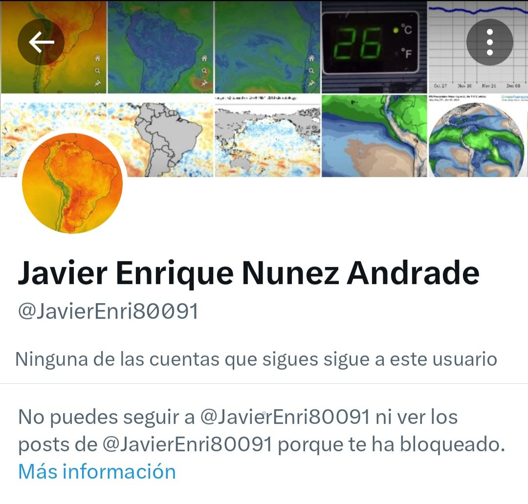 CesarSantiste's tweet photo. Este es el gran "experto" en cambio climatico Javier Nunez... le escribo y aclaro técnicamente cada una de las falacias que escribe en sus post donde engana y sorprende a los que no saben, y en vez de responder técnicamente, hace lo típico de un charlatán, me bloquea https://t.co/aK5xnx4h5R